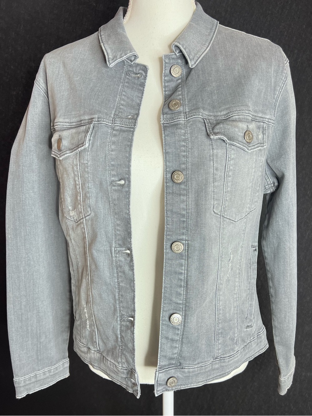 Mavi Women's Grey Denim Jacket - Light Grey